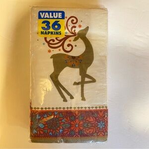 Amscan Winter Whimsy Guest Holiday Paper Napkins - 36 pcs. 12 7/8in x 15 5/8in.